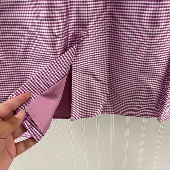Tocca Pink Raspberry and White Gingham Strapless Silk Dress Sz 8 - Picture 12 of 13